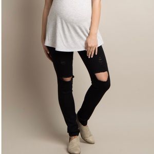 Distressed Skinny Maternity Denim